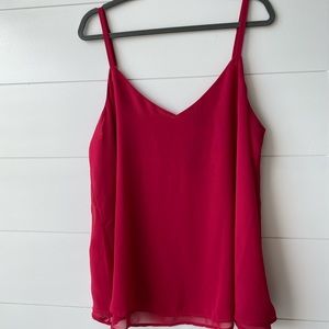 Sophie Double Layer Chiffon Swing Cami - Raspberry